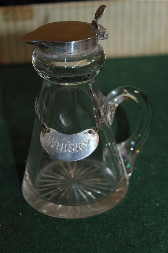 Silver mounted whisky jug